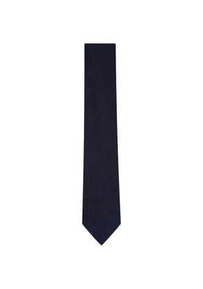 Zegna micro-patterned silk tie - Blue