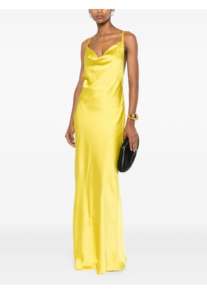 Norma Kamali cross-back bias-cut gown - Yellow