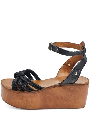 Isabel Marant Vintage 70mm knot-detailing platform sandals - Black