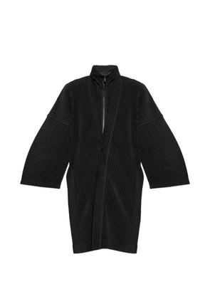 Homme Plissé Issey Miyake pleated wide-sleeve coat - Black