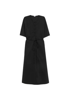 ASPESI belted short-sleeve midi shirt dress - Black