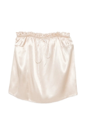 THE NINA STUDIO ruffled spaghetti-strap top - Neutrals