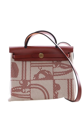Hermès Pre-Owned 2022 Toile H and Vache Hunter Brides de Gala Herbag Zip 31 satchel - Brown