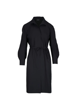 Akris belted cotton-gabardine dress - Black