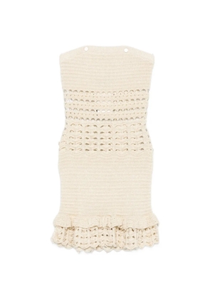 Retrofete Vali crochet-knit dress - Neutrals