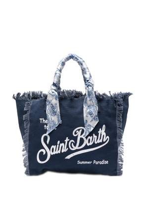 MC2 Saint Barth Vanity fringed tote bag - Blue