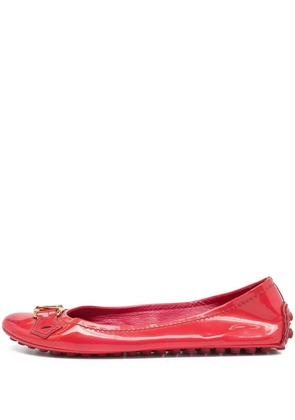 Louis Vuitton Pre-Owned logo-plaque ballet flats - Pink