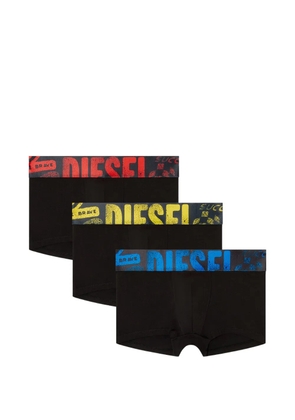 Diesel logo-waistband cotton boxers (set of three) - Black