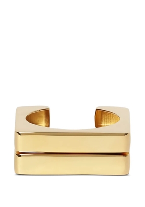 Elisabetta Franchi square-shape rigid cuff bracelets - Gold