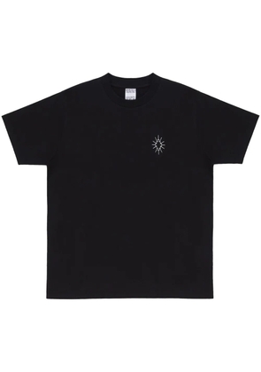 COUNTY OF MILAN Eclipse cross-print cotton T-shirt - Black