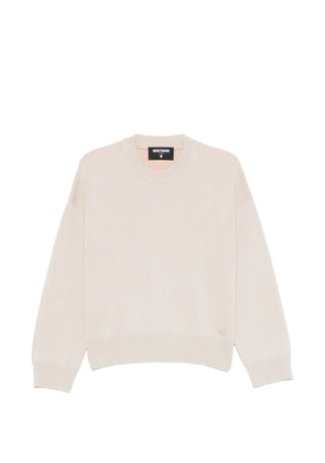 WRSTBHVR Garm logo-detail dropped-shoulder sweater - Grey