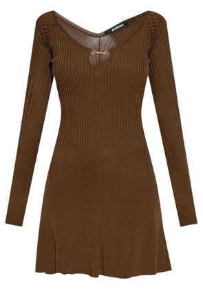 Jacquemus La Robe ribbed minidress - Brown