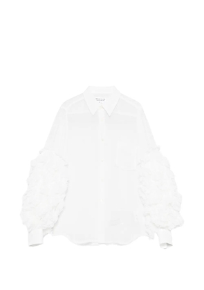 Comme Des Garçons Comme Des Garçons ruffled sheer blouse - White