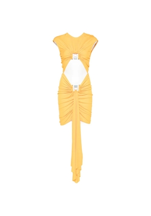 Christopher Esber Bezel Quartz cut-out dress - Orange