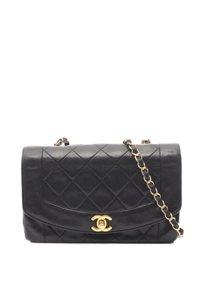 CHANEL Pre-Owned 1989-1991 Small Lambskin Diana Flap crossbody bag - Black