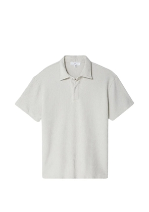 Save Khaki United waffle-knit polo shirt - Grey