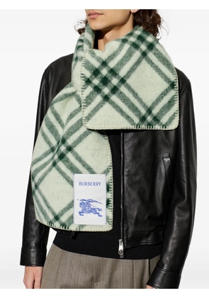 Burberry check wool scarf - Green