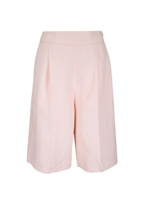 Agnona pleated-front linen shorts - Pink