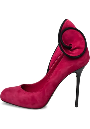 Sergio Rossi Vintage 110mm swirl-detail pumps - Pink