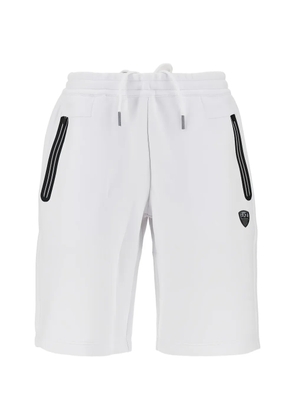 Ea7 Emporio Armani logo-patch drawstring shorts - White