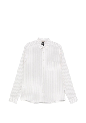 BOSS striped-pattern shirt - White