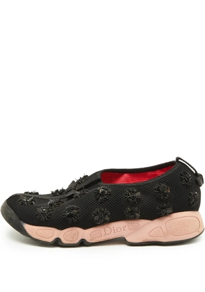 Christian Dior Pre-Owned embellished slip-on sneakers - Black