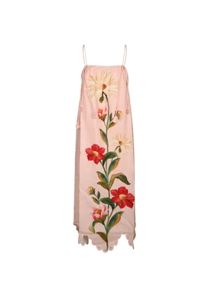 Barbour Farm Rio floral-print scalloped-hem dress - Pink