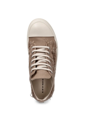 Rick Owens DRKSHDW distressed low-top sneakers - Brown