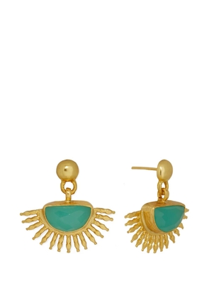 Ottoman Hands Sunrise chalcedony earrings - Gold