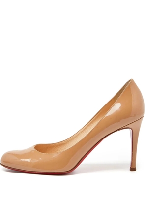 Christian Louboutin Pre-Owned 110mm leather heeled pumps - Neutrals