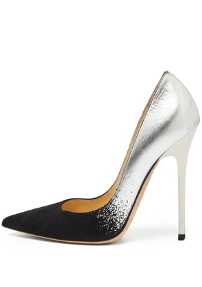 Jimmy Choo Pre-Owned metallic leather stiletto heels - Black