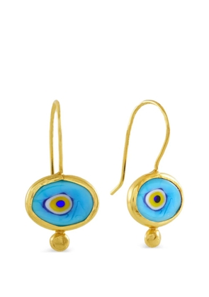 Ottoman Hands Alara evil eye drop earrings - Gold