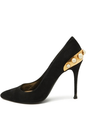 Alexander McQueen Pre-Owned 105mm pearl-embellished pumps - Black