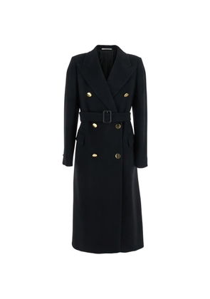 Tagliatore double-breasted belted coat - Black