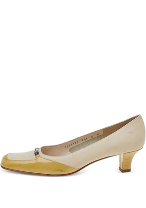 Ferragamo Pre-Owned 75mm two-tone leather pumps - Neutrals