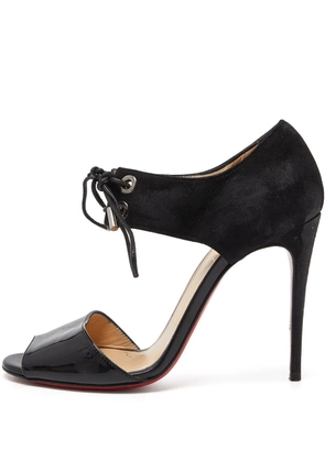 Christian Louboutin Pre-Owned laced suede sandals - Black