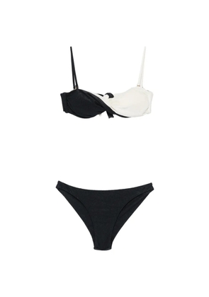 Água de Coco twist-detail bikini top - Black