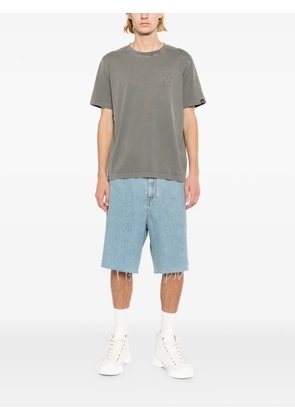 SPORT b. by agnès b. logo-embroidered cotton T-shirt - Grey