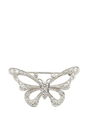 Tiffany & Co. Pre-Owned 2010s butterfly diamond brooch - Silver