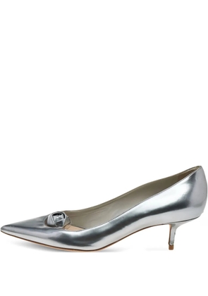Christian Dior Pre-Owned 60mm leather heeled pumps - Silver