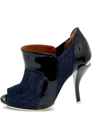 Fendi Pre-Owned 105mm peep-toe ankle boots - Blue