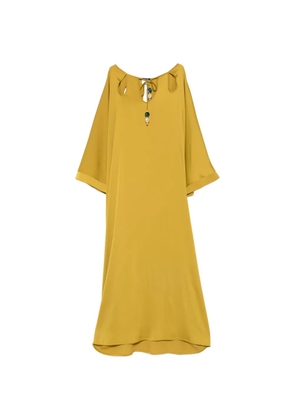 LE RJTANGE cut-out bead-embellished maxi dress - Yellow