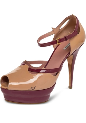 Miu Miu Pre-Owned 125mm leather pumps - Neutrals