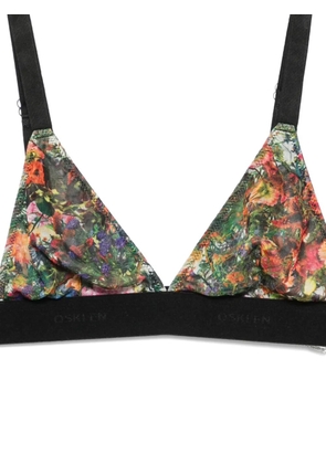 Osklen floral-print triangle lingerie set - Yellow