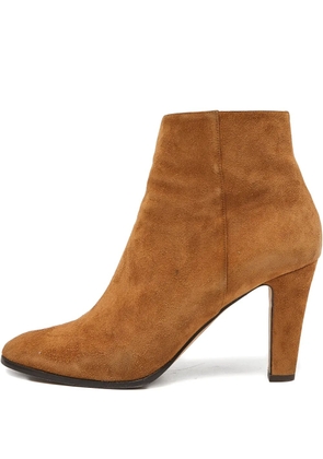 Jimmy Choo Pre-Owned 95mm suede ankle boots - Brown