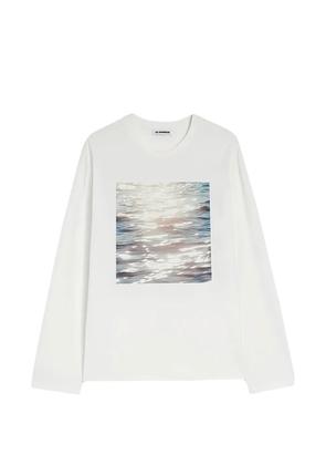Jil Sander print-detail long-sleeve top - White