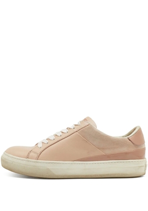 Tod's Vintage textured leather low-top sneakers - Neutrals