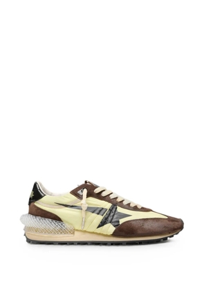Golden Goose Running Marathon nylon upper suede toe and spur leather heel - Green