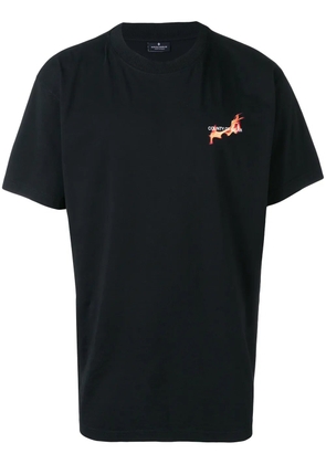 COUNTY OF MILAN Flaming Basketball print T-shirt - Black
