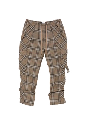 Burberry Pre-Owned checked cargo pants - Neutrals